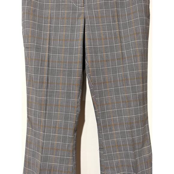 Robert Rodriguez Plaid Crop Flare-Hem Tailored Trousers Size 4 Mid Rise Dressy - Picture 6 of 15